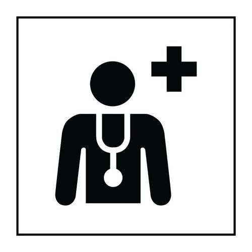 Pictogramme centre médical ou médecin en Gravoply