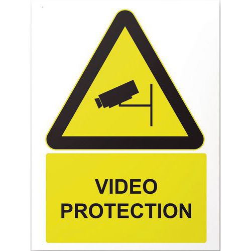 Panneau rectangulaire de sécurité vidéo protection
