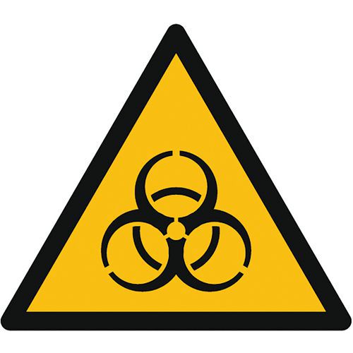 Waarschuwingsbord - Biologisch gevaar - Zelfklevend Waarschuwingsbord - Biologisch gevaar - Zelfklevend