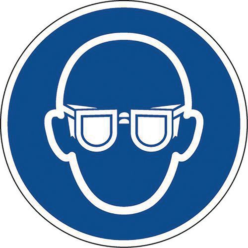 Panneau obligation - Lunettes de protection - Adhésif - Manutan Expert Panneau obligation - Lunettes de protection - Adhésif - Manutan Expert