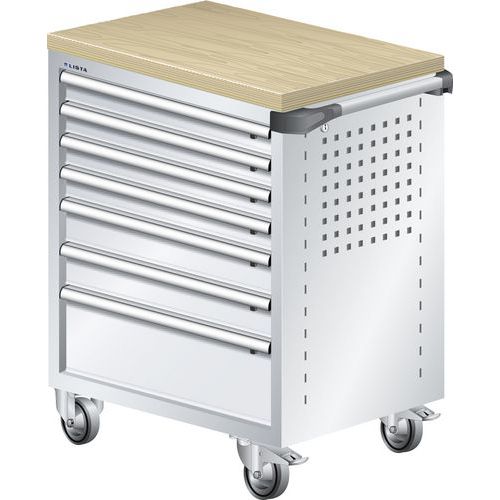 Werkplaatswagen L3627 afwerking hout multiplex - 7 lades - Lista