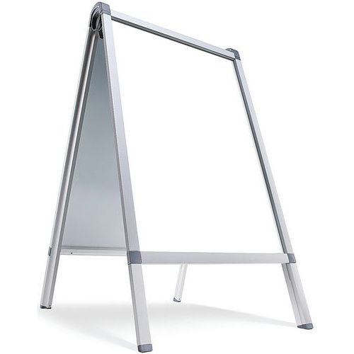 Standaard Design Premium_Jansen Display, Kleur: Zilver, Voor formaat: 594 x 841 mm (A1), Hoogte: 110 cm