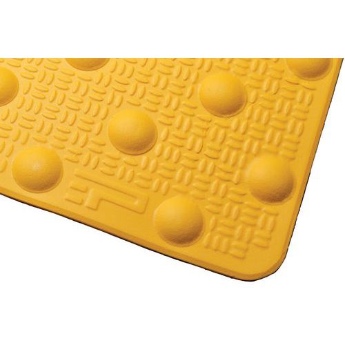 Noppenplaat van hars, Materiaal: Hars, Kleur: Geel, Lengte: 412 mm, Breedte: 825 mm, Zelfklevend: ja