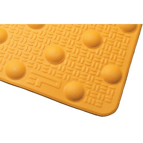 Noppenplaat van hars, Materiaal: Hars, Kleur: Geel, Lengte: 600 mm, Breedte: 825 mm, Zelfklevend: ja