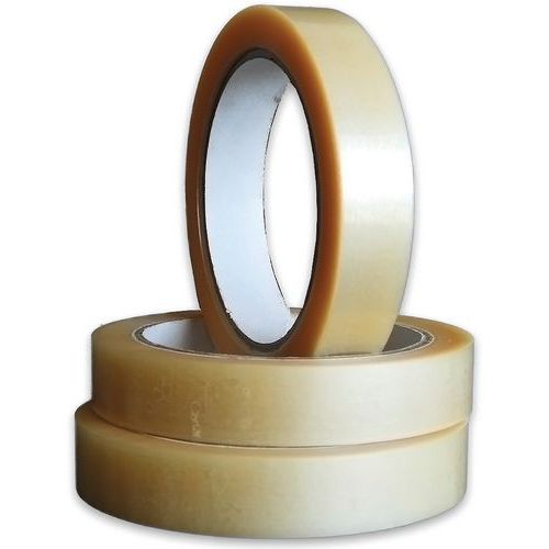 Tape polypropyleen Acryl geruisloos - transparant breedte 19 tot 75 mm
