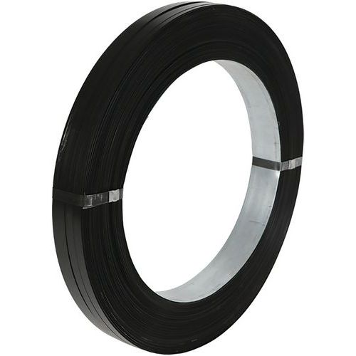 Staalband gelakt zwart LOW - op rol - 19 x 0,5 mm