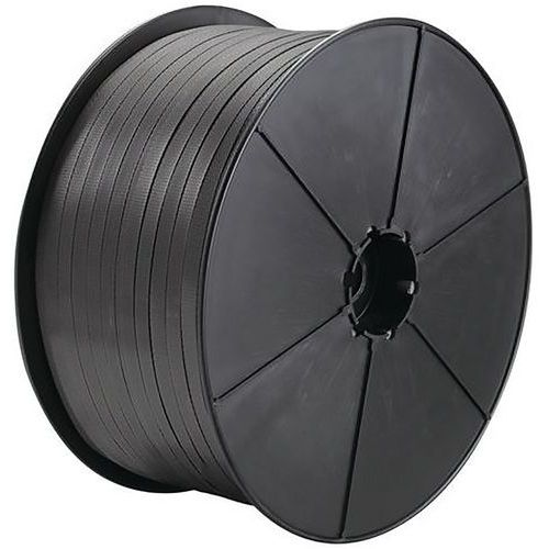 Omsnoeringsband polypropyleen handmatig - zwart 12 x 0,5 mm D26 1500 m