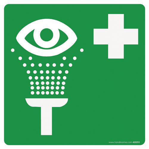 Bord oogdouche, Zelfklevend: nee, Karakters kleur: Wit, Materiaal: PVC, Hoogte: 250 mm