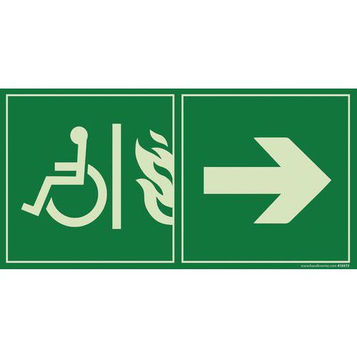 Signalisatie toegang PBM fotoluminescent, Zelfklevend: nee, Karakters kleur: Wit, Materiaal: PVC