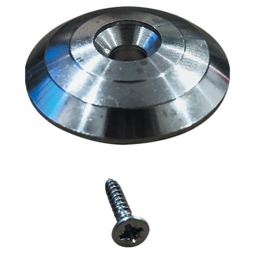 Nop podotactiele bol om te schroeven, Materiaal: Aluminium, Kleur: Grijs, Lengte: 25 mm, Breedte: 25 mm