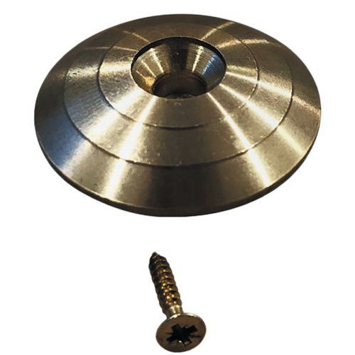 Nop podotactiele bol om te schroeven, Materiaal: Messing, Kleur: Goud, Lengte: 25 mm, Breedte: 25 mm