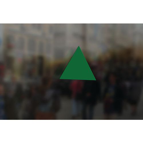 Sticker driehoek voor het markeren van evacuatieroute