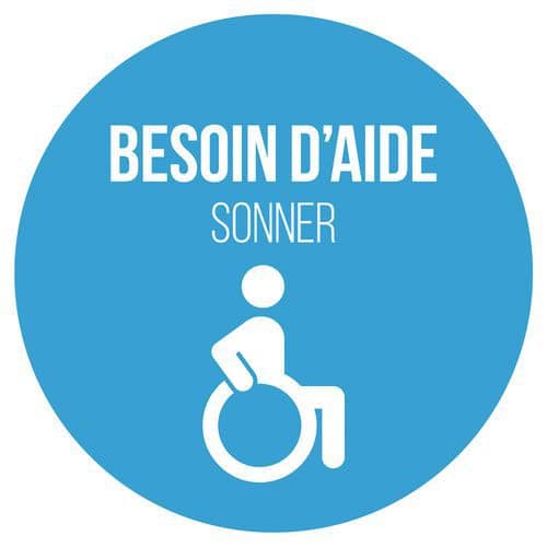 Sticker voor BESOIN D'AIDE SONNER blauw