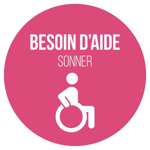 Sticker voor BESOIN D'AIDE SONNER roze