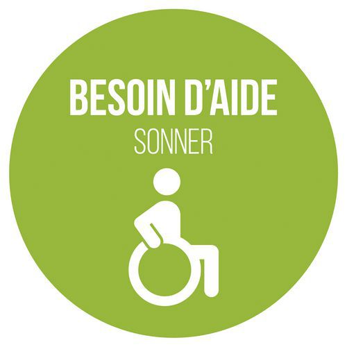 Sticker voor BESOIN D'AIDE SONNER groen