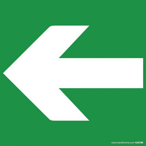 Signalétique évacuation flèche