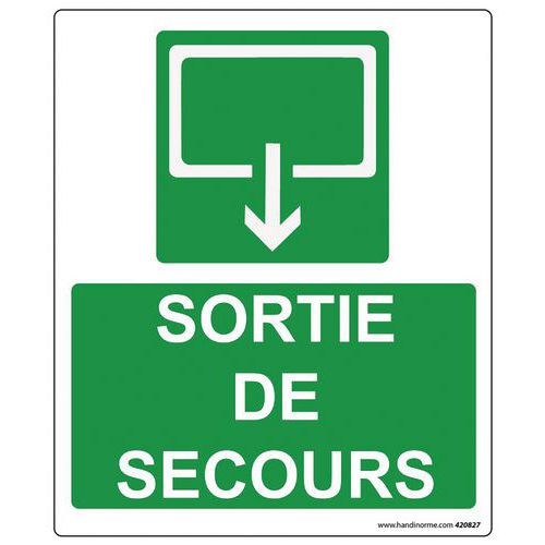 Bord fotoluminescerend SORTIE DE SECOURS Bord fotoluminescerend SORTIE DE SECOURS