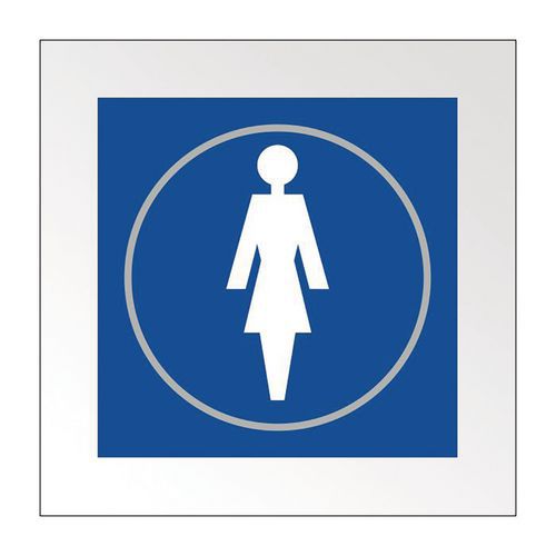 Bord damestoilet in relief en braille