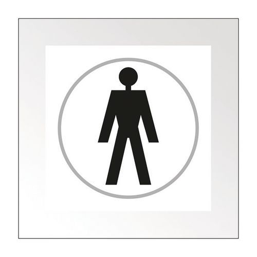 Bord herentoilet in relief en braille Bord herentoilet in relief en braille