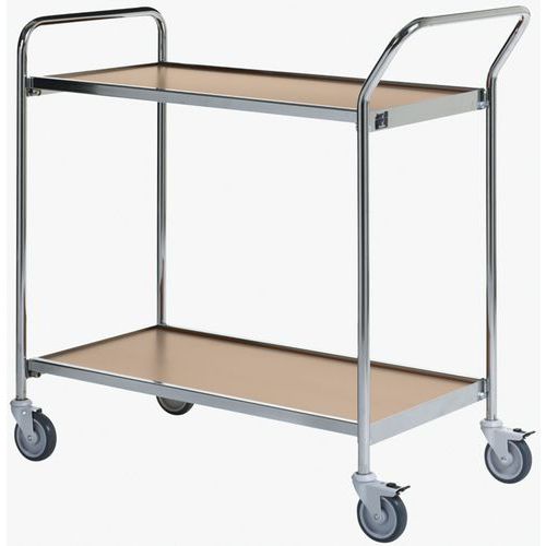 Table roulante chrome - 2 plateaux - Capacité 150 kg Table roulante chrome - 2 plateaux - Capacité 150 kg