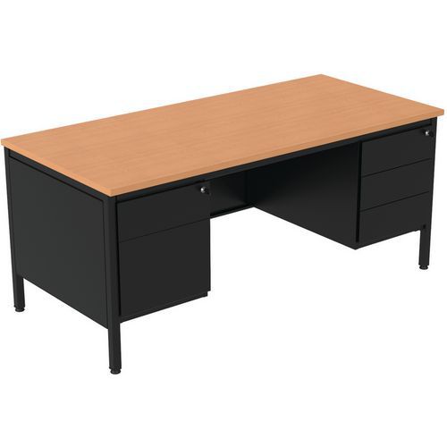 Bureau ministre Confort 2 avec caisson - 180 cm
