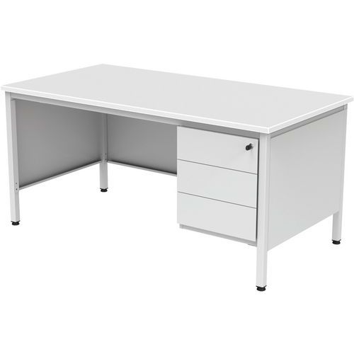 Bureau demi ministre Confort 2 avec caisson 3 tiroirs -160 cm