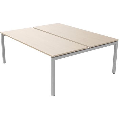 Recht bureau Bench 2 werkplekken - Inesa