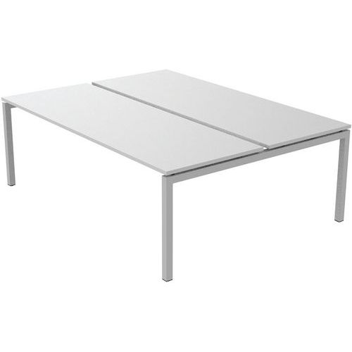 Recht bureau Bench 2 werkplekken - Inesa