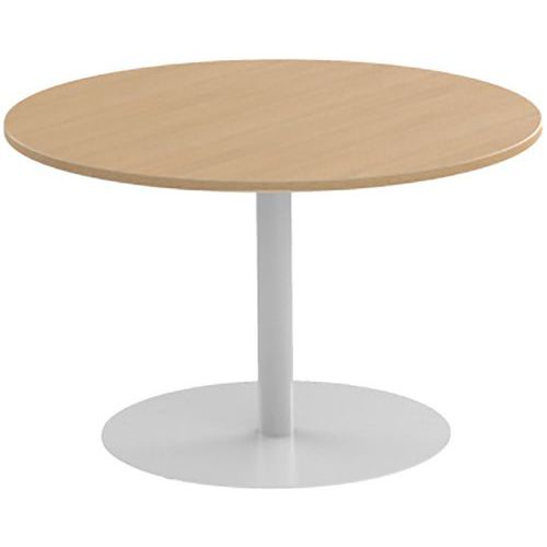 Vergadertafel rond 120 cm trompetvoet