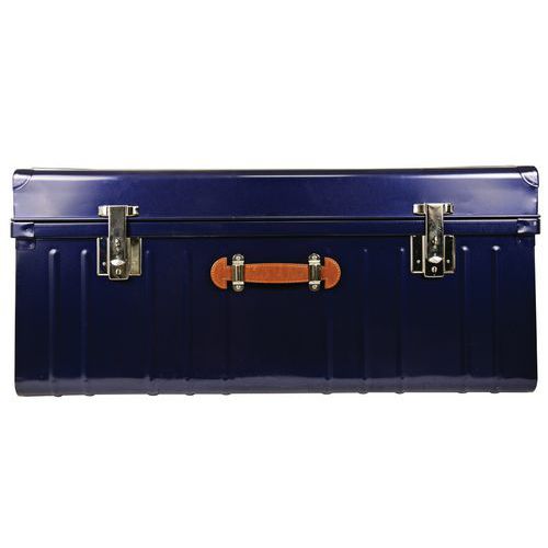 Stalen koffer met grote inhoud met bol deksel en handgreep leer - 160 tot 225 l - Pierre Henry