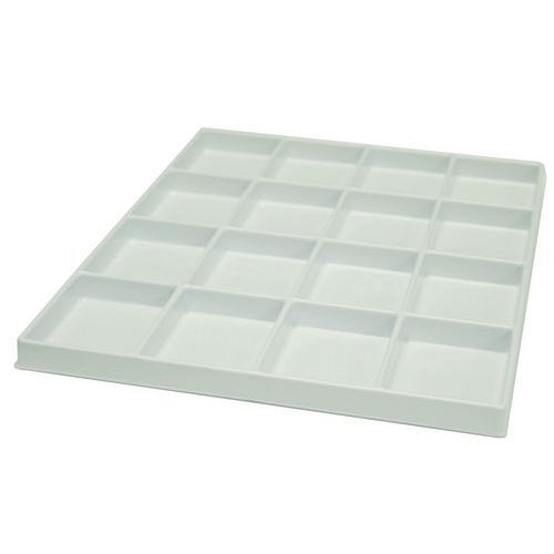 Rasterbord met vakken voor ladebak, Totale hoogte: 22 mm, Totale breedte: 250 mm, Totale lengte: 340 mm