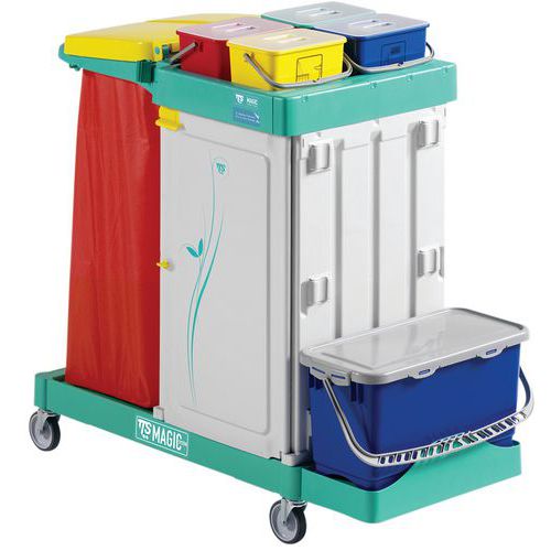 Wagen Magic System 710S - voor impregneren - zakhouder 2x70 l - TTS Wagen Magic System 710S - voor impregneren - zakhouder 2x70 l - TTS
