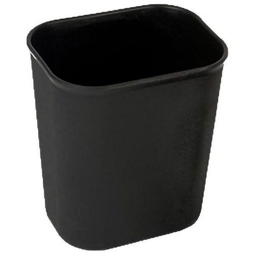 Corbeille à déchets rectangulaire - Noir - Probbax