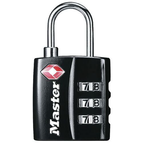 Programmeerbaar hangslot met cijfercombinatie voor bagage TSA Masterlock - De raat Programmeerbaar hangslot met cijfercombinatie voor bagage TSA Masterlock - De raat