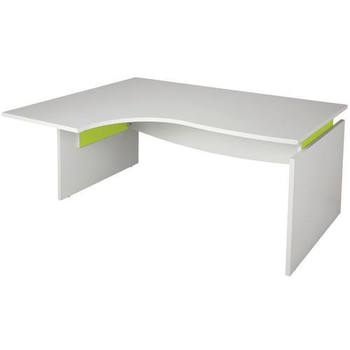Bureau asymétrique Linéo blanc Simmob