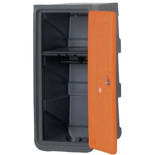 Demi Vestiaire Polyéthylène sur socle avec tablette porte cintre PC