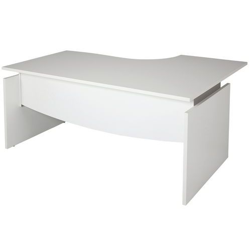 Bureau asymétrique Linéo blanc Simmob