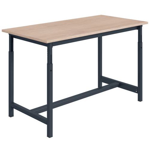 Etabli PTH MH24 plateau hêtre multiplis réglable par crémaillère Etabli PTH MH24 plateau hêtre multiplis réglable par crémaillère