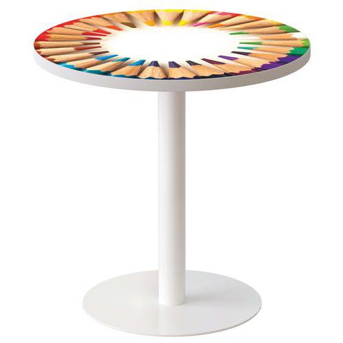 Poottafel Easy - Ø 60 cm traykleur Décor - Manutan Expert