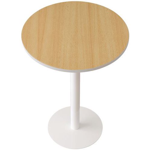 Table de réunion haute Easy Ø80 cm plateau coloris uni - Manutan Expert