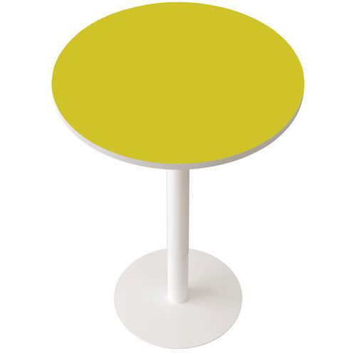 Table de réunion haute Easy Ø80 cm plateau coloris uni - Manutan Expert