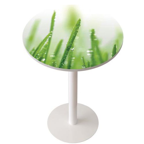 Table de réunion haute Easy Ø 80 cm plateau coloris Décor - Manutan Expert