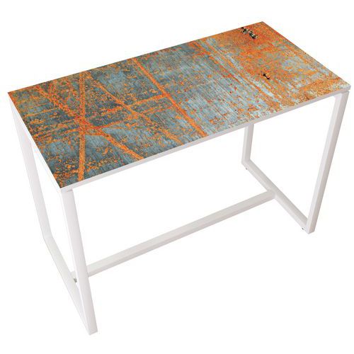 Table de réunion haute  6 personnes coloris Décor - Manutan Expert