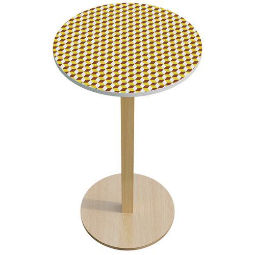 Hoge tafel op voet Woody decor - Manutan Expert