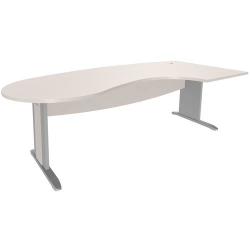 Bureau convivial pieds L bois Quatuor avec retour - Manutan Expert