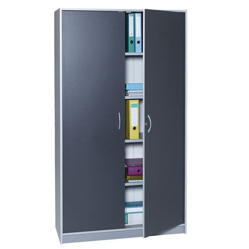 Armoire portes battantes couleur caisson aluminium - Manutan Expert