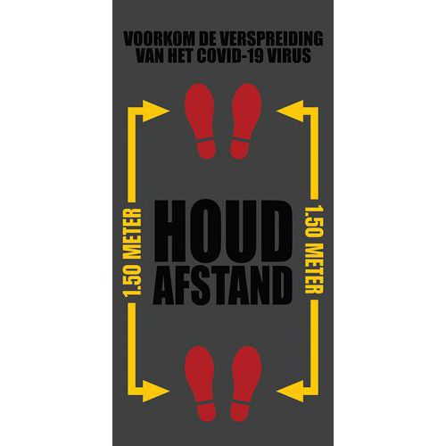 Mat met Nederlandse opdruk 'HOUD AFSTAND' - Notrax Mat met Nederlandse opdruk 'HOUD AFSTAND' - Notrax