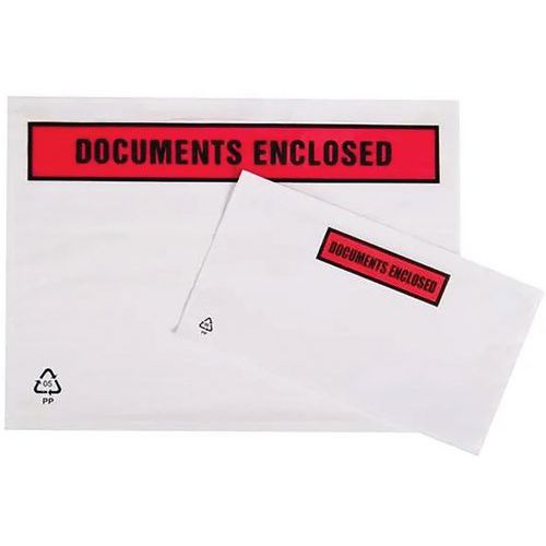 Zelfklevende documentenhoezen van kraftpapier - wit - A4-A6