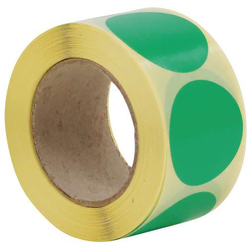 Pastille adhésive amovible en rouleau ø35mm - Manutan Expert
