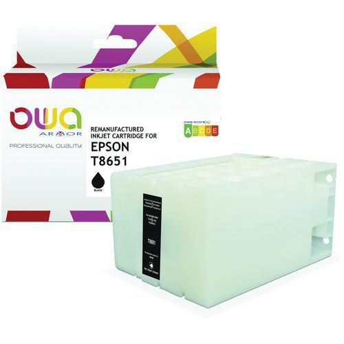 Inktcartridge refurbished Epson T8651 - Zwart - OWA